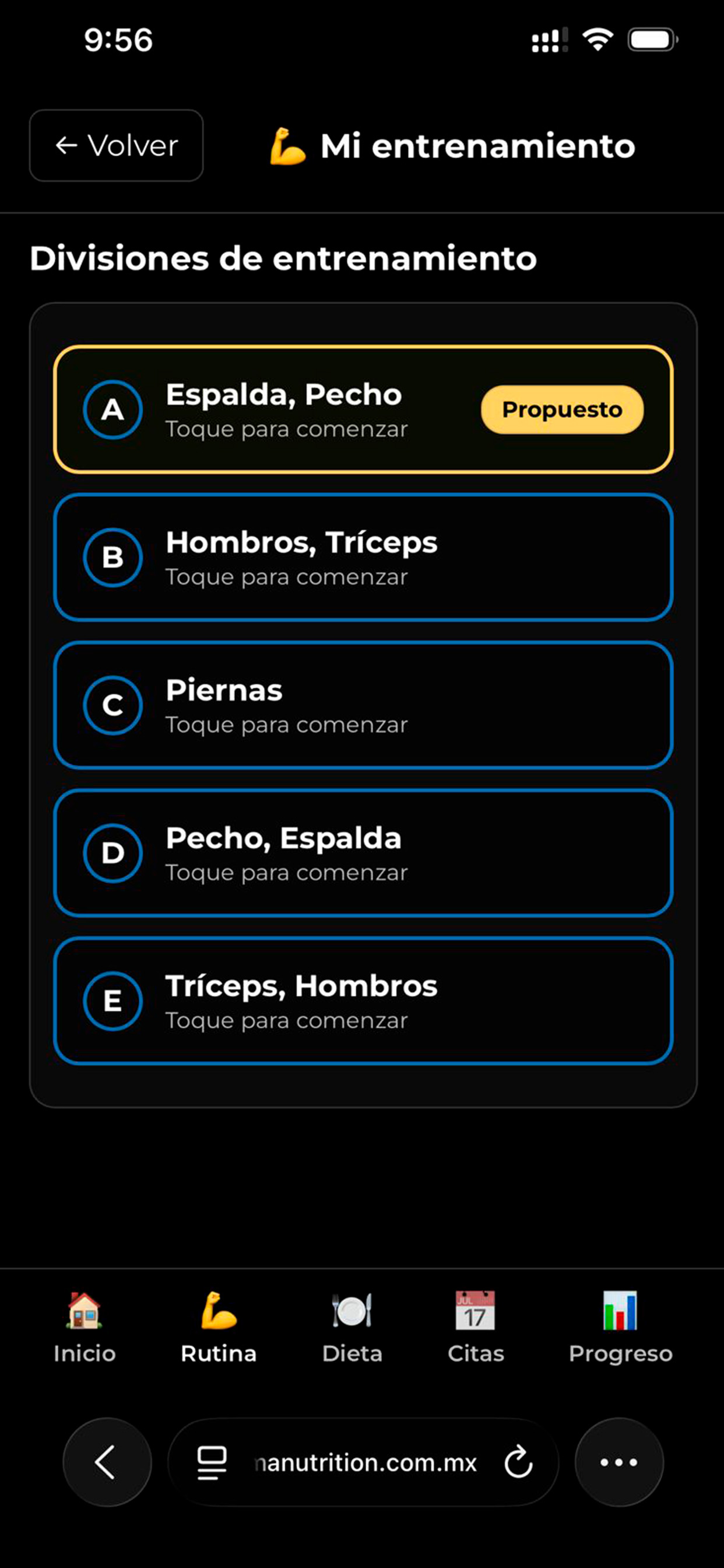 DNutrition ejercicios